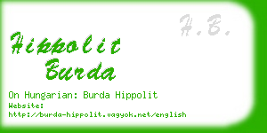 hippolit burda business card